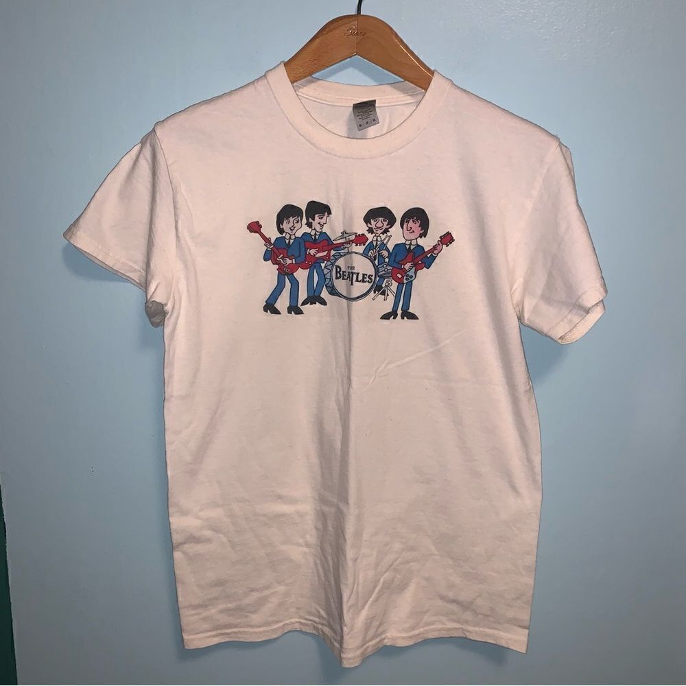 Vintage The Beatles Cartoon Tshirt Medium